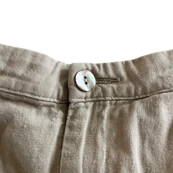 Slate Boys Beige Khaki Nuetral Linen Blend Adjustable Waist  Preppy Shorts Sz 3 - Picture 3 of 6